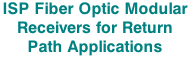 ISP Fiber Optic Modular  Receivers for Return Path Applications